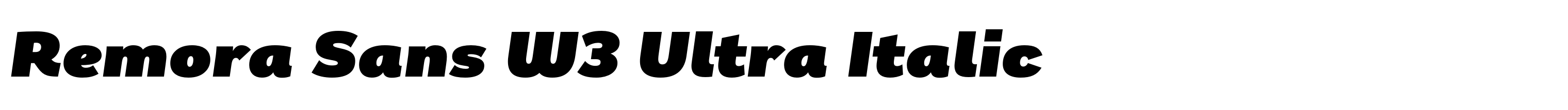 Remora Sans W3 Ultra Italic